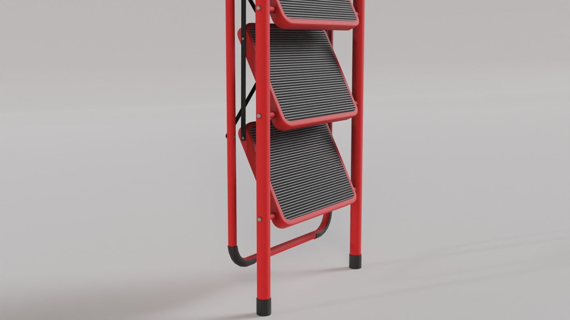 Foldable Ladder Multicolor Low-poly 3D model_5