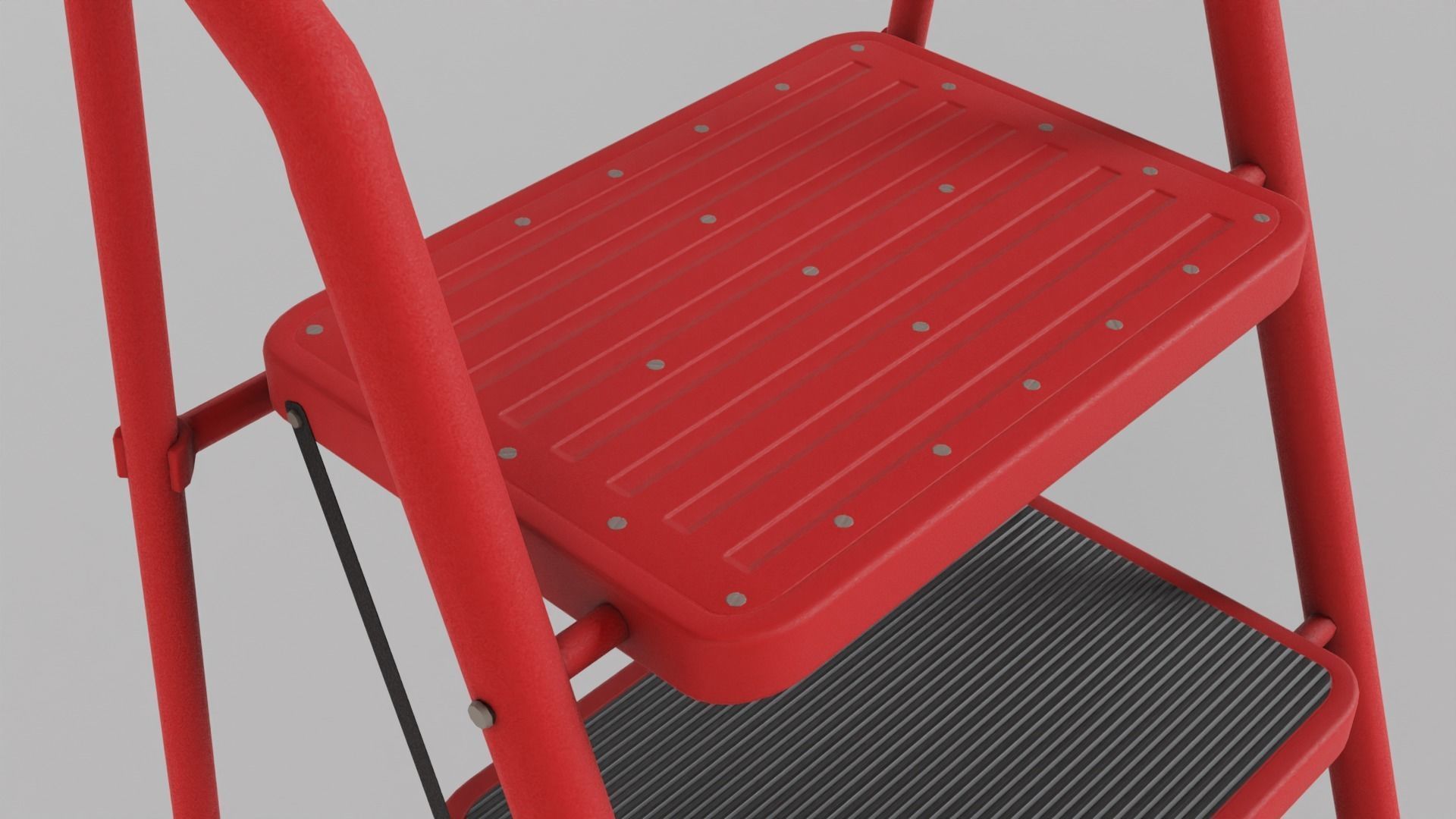 Foldable Ladder Multicolor Low-poly 3D model_10