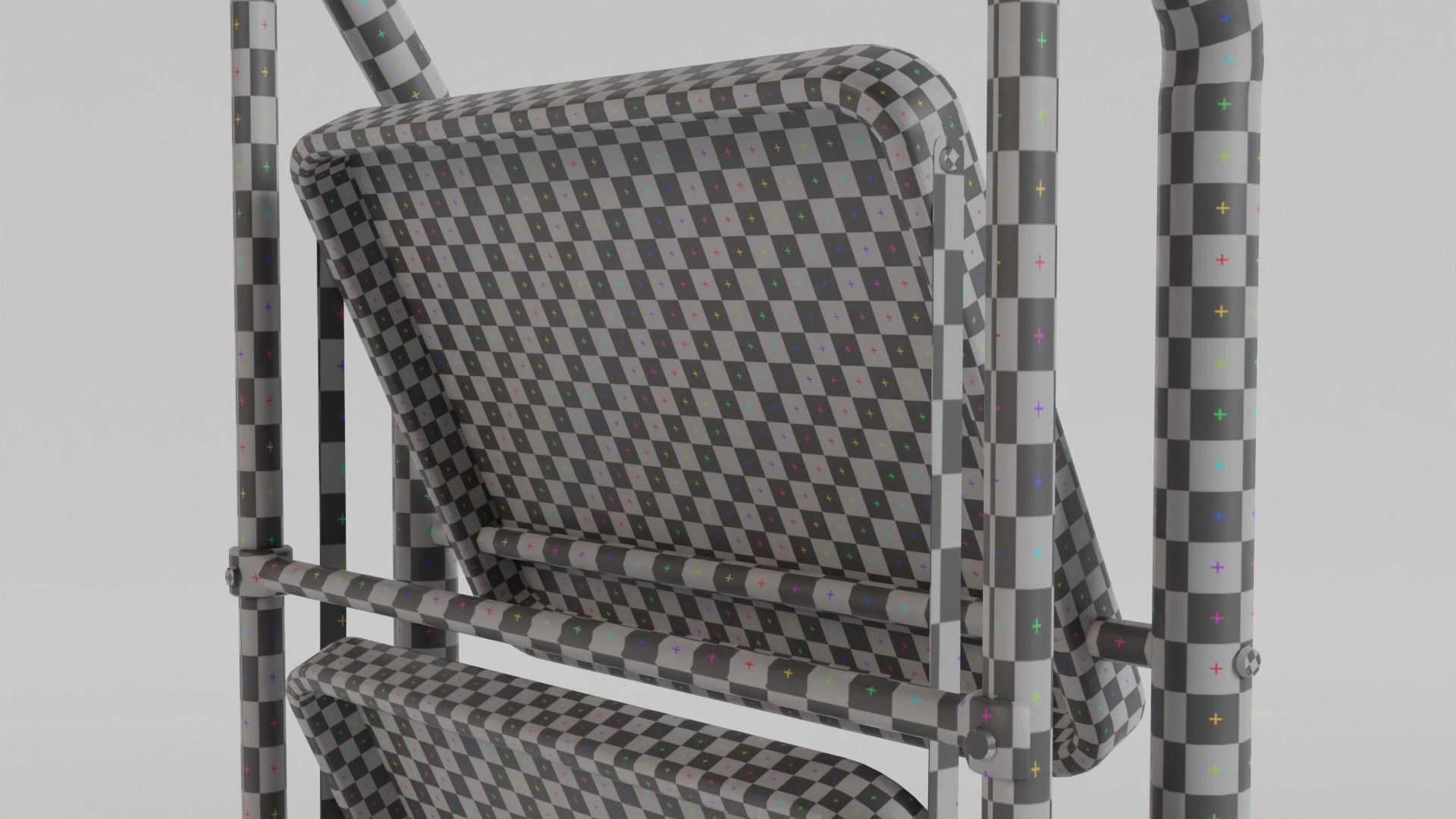 Foldable Ladder Multicolor Low-poly 3D model_22