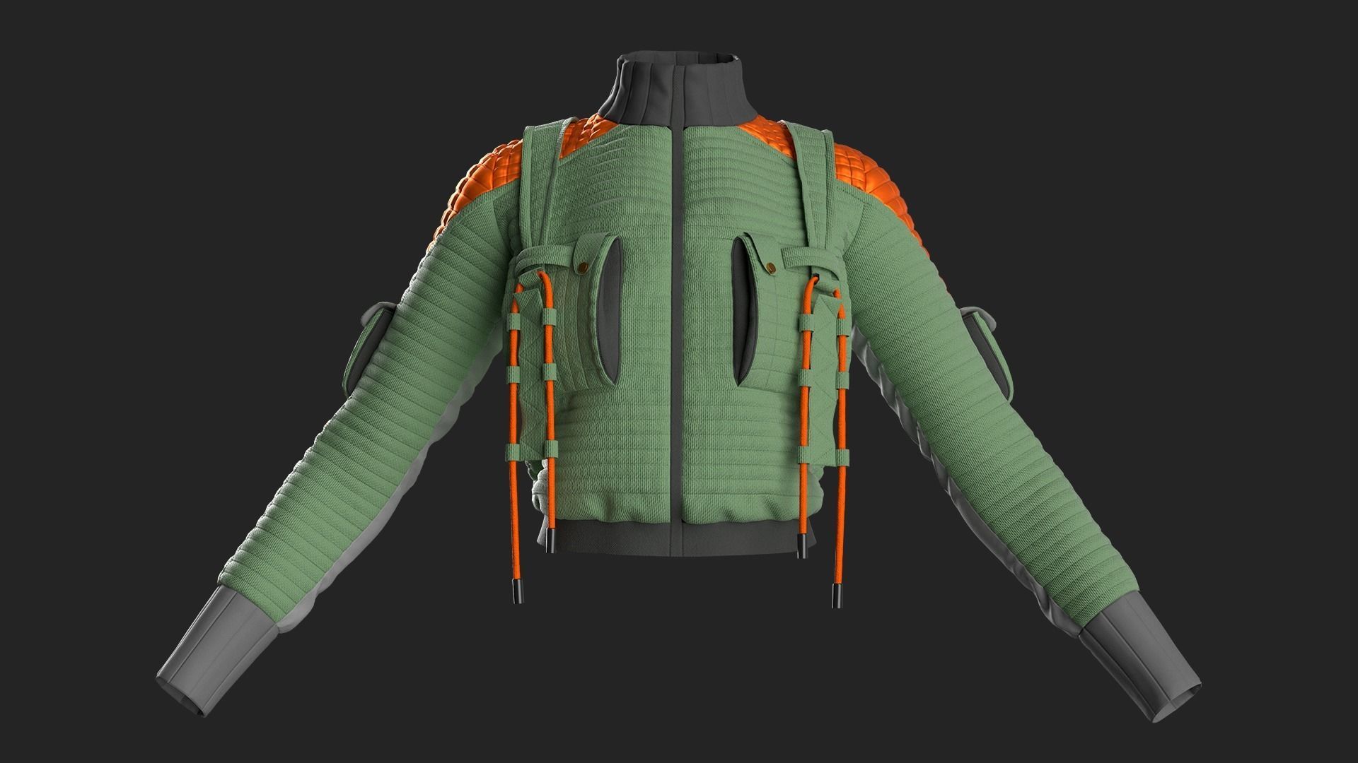 Female Jacket Number 1 Marvelous Designer project 3D model | CGTrader