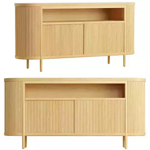 CB2 CYPRESS WHITEWASHED WOOD CREDENZA 3D model
