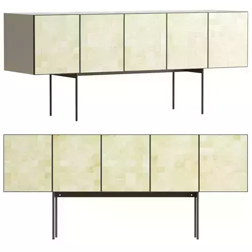CB2 CARREAU IVORY BONE MEDIA CREDENZA
