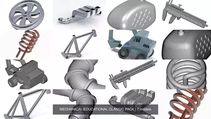 MECHANICAL EDUCATIONAL CLASSIC PACK 3D Model Collection