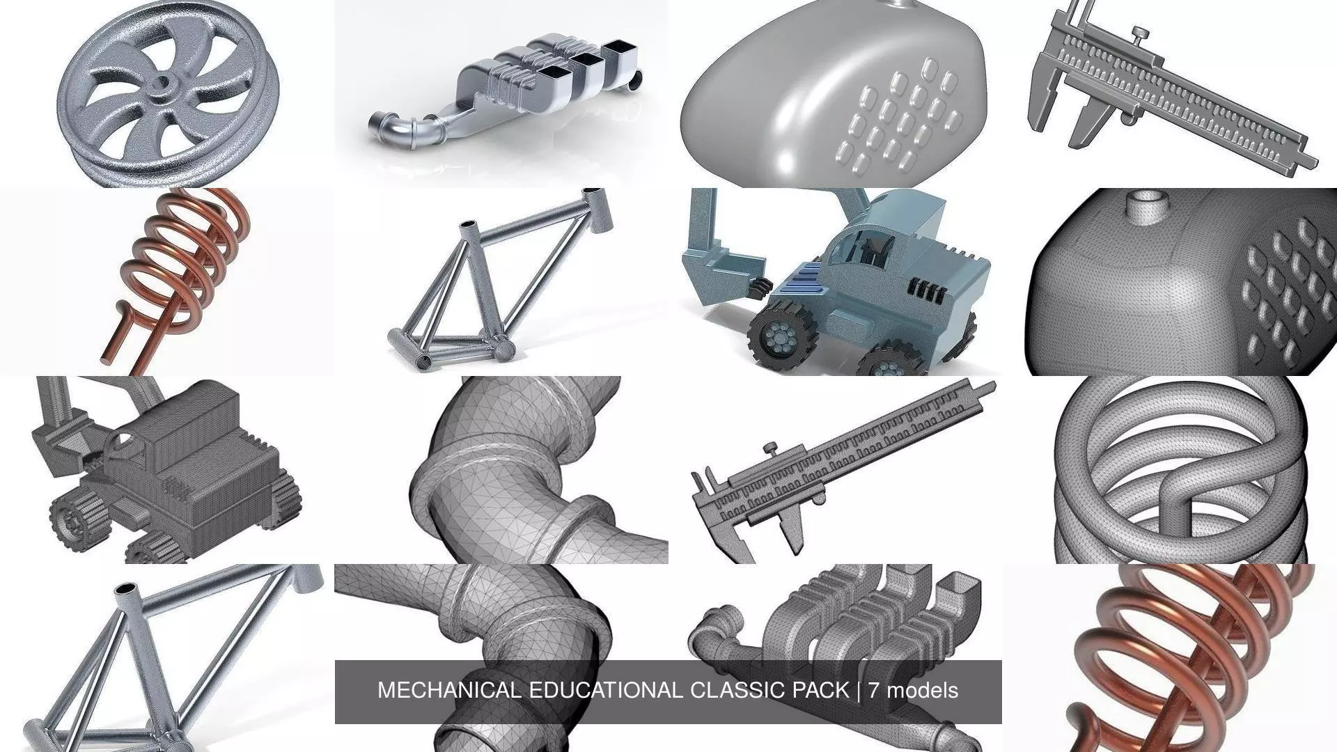 MECHANICAL EDUCATIONAL CLASSIC PACK 3D Model Collection_0