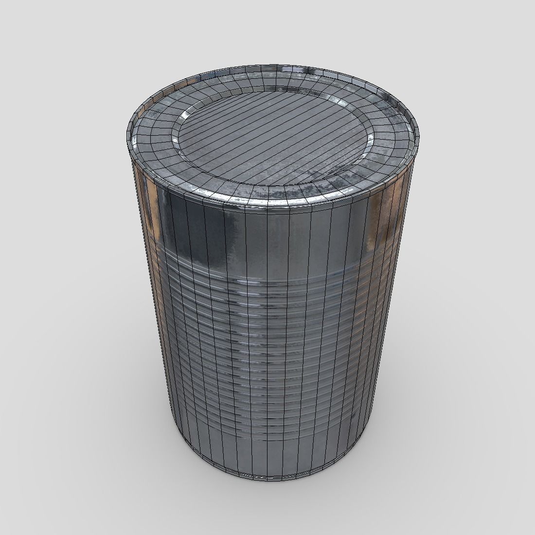 CC0 - Tin Can 4 Free low-poly 3D model_6
