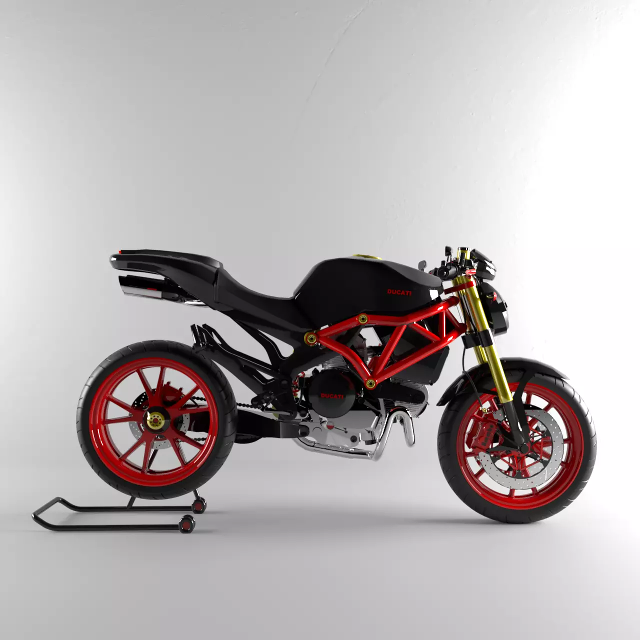DUCATI MOTOCYCLE 3D model_0