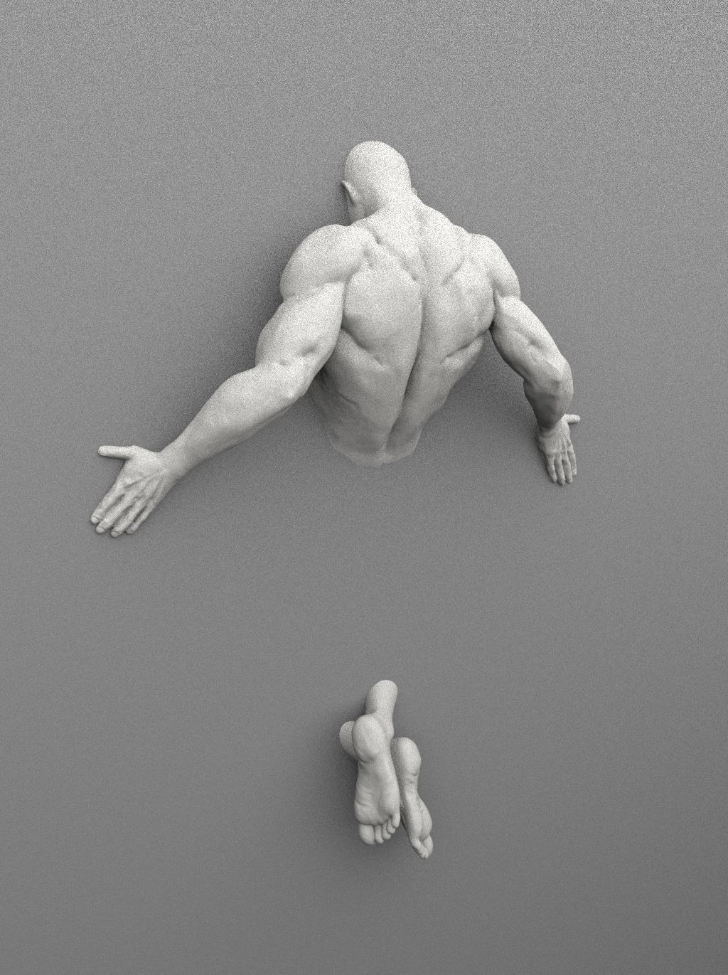 Men wall Sculptures set of 4 3D print model_6