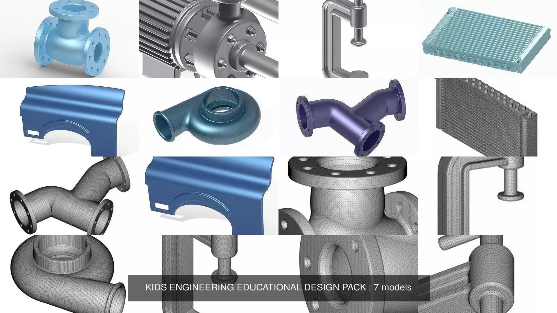 KIDS ENGINEERING EDUCATIONAL DESIGN PACK 3D Model Collection_0