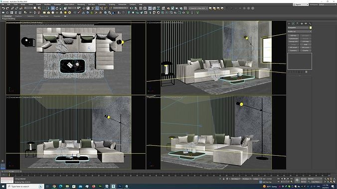 interior livingroom scene 06 3D model 6