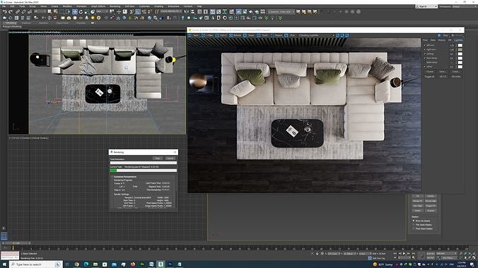 interior livingroom scene 06 3D model 5