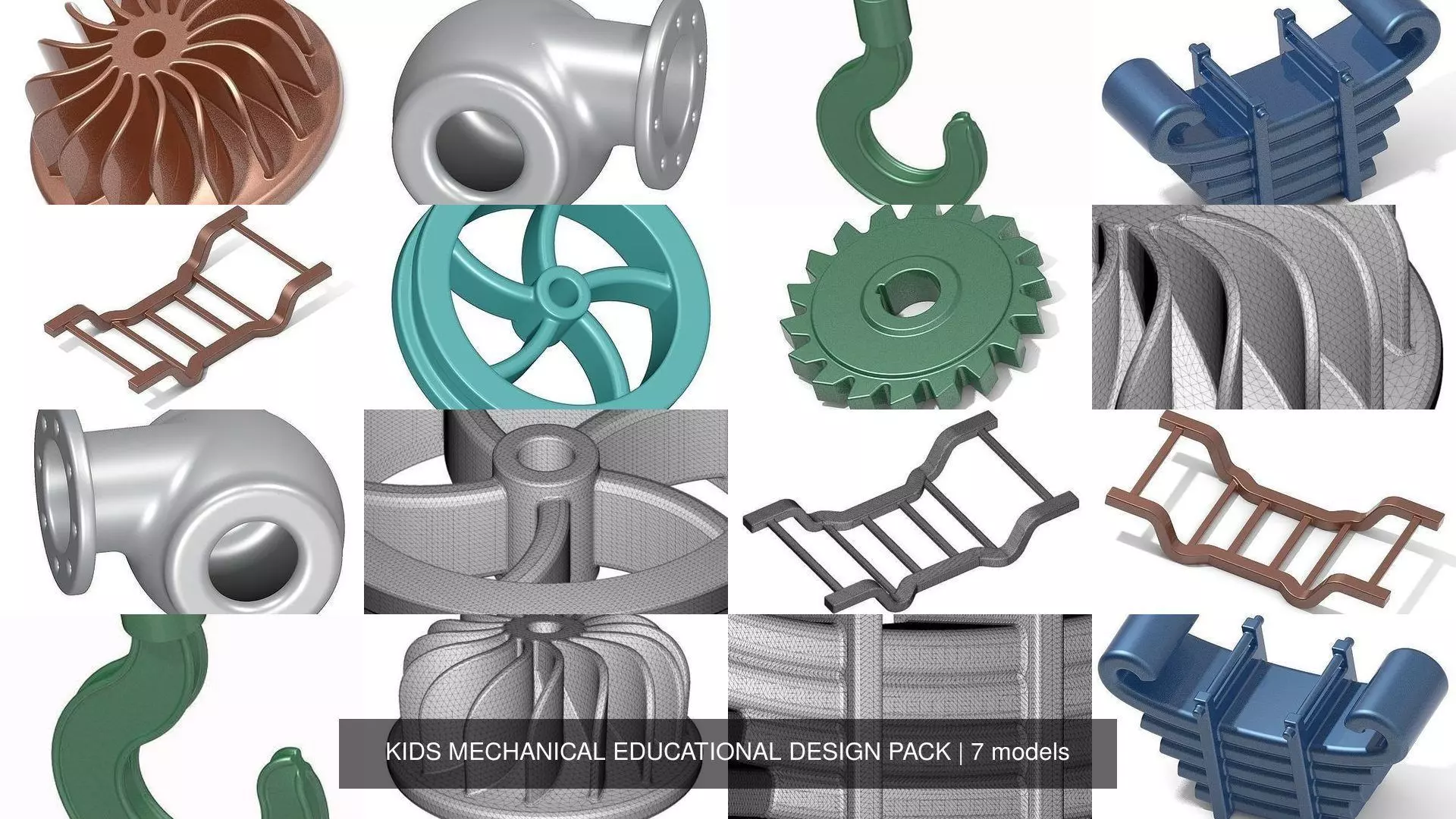 KIDS MECHANICAL EDUCATIONAL DESIGN PACK 3D Model Collection_0