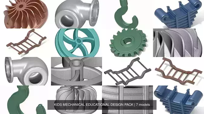 KIDS MECHANICAL EDUCATIONAL DESIGN PACK 3D Model Collection