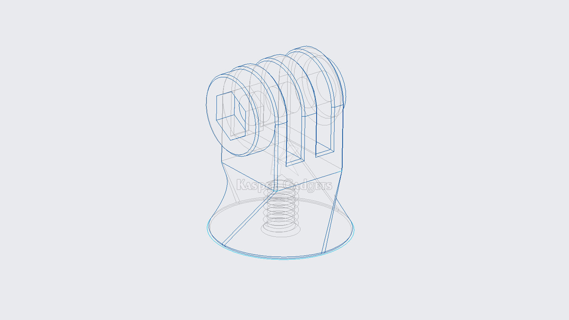 Gopro tripod mount - action camera tripod 1-4 screw adapter 3D print model_8