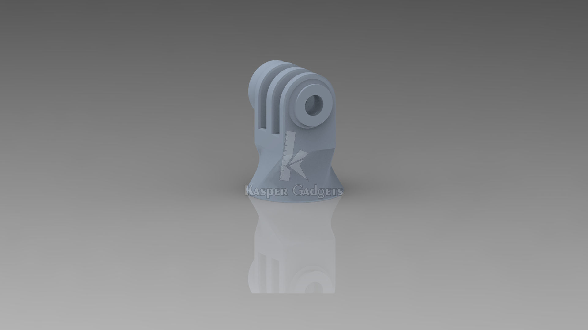 Gopro tripod mount - action camera tripod 1-4 screw adapter 3D print model_4