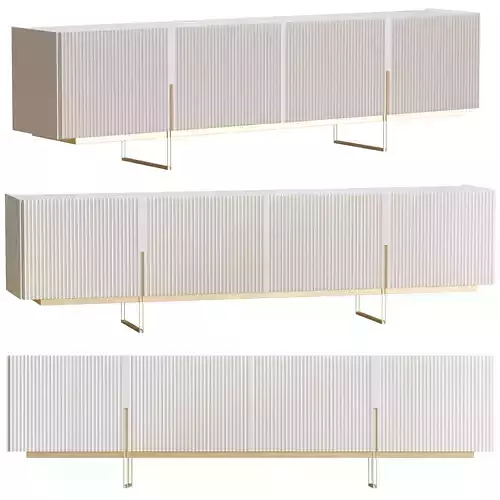 Minimalist 86 Off White TV Stand