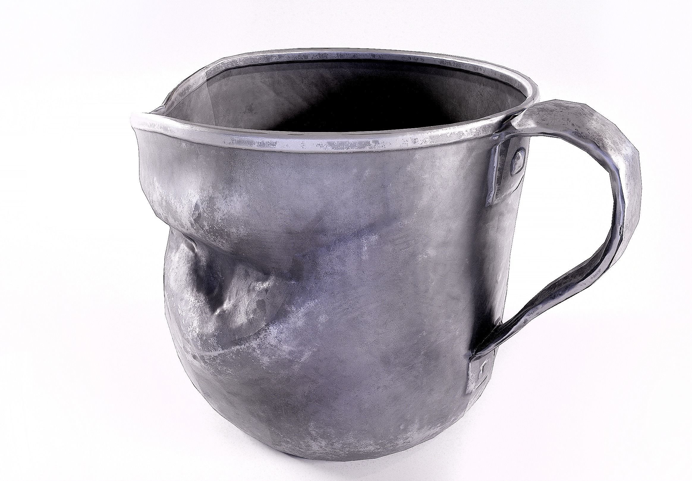 Old Cup Low-poly 3D model_4