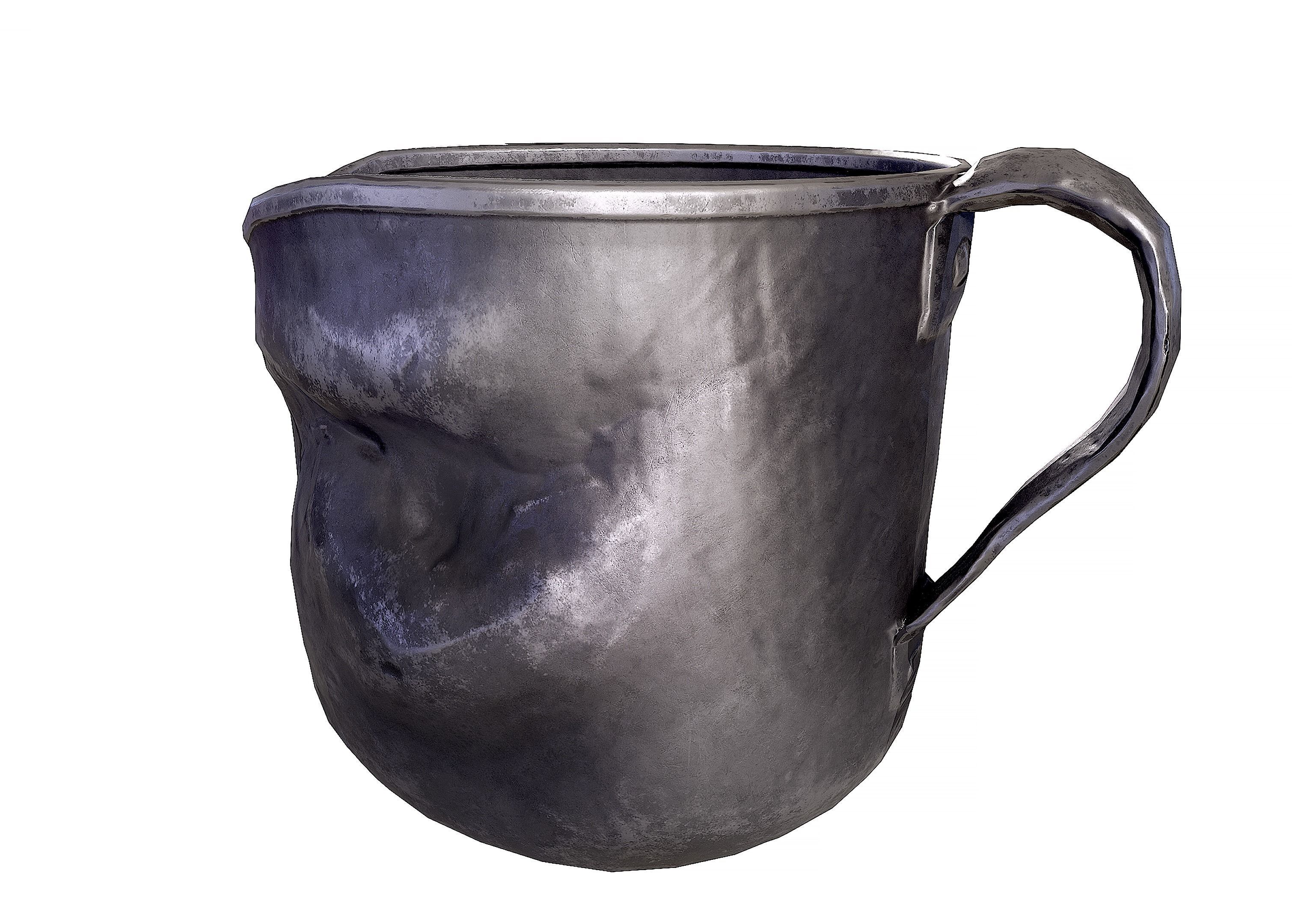 Old Cup Low-poly 3D model_10