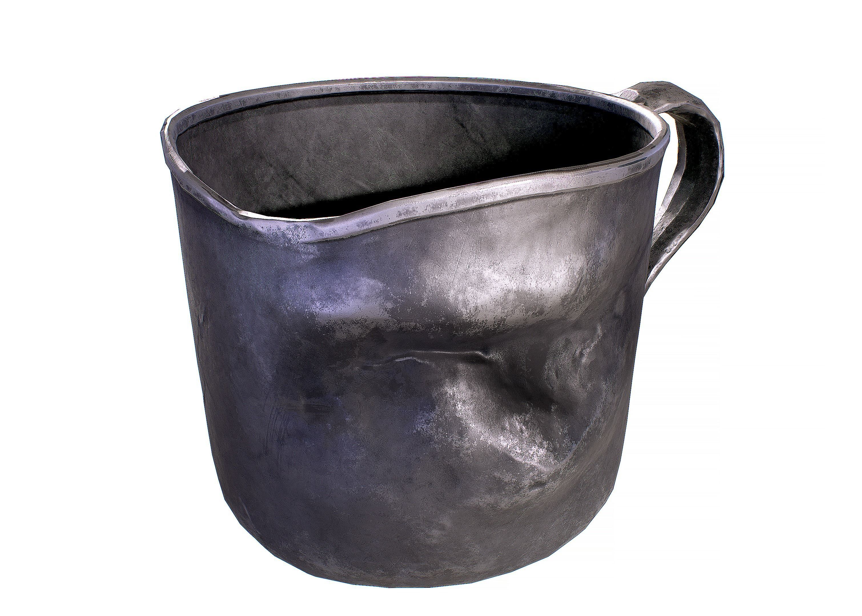 Old Cup Low-poly 3D model_7