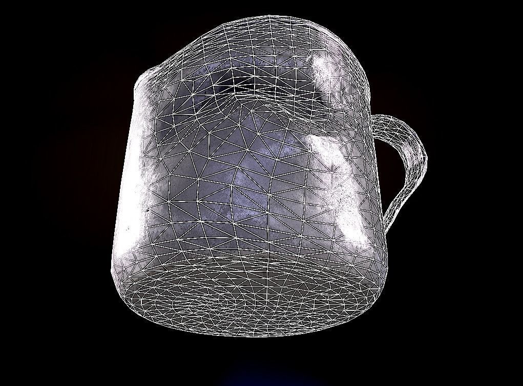 Old Cup Low-poly 3D model_11