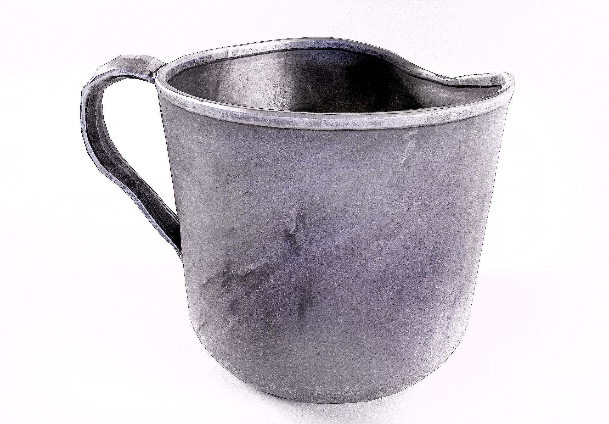 Old Cup Low-poly 3D model_5