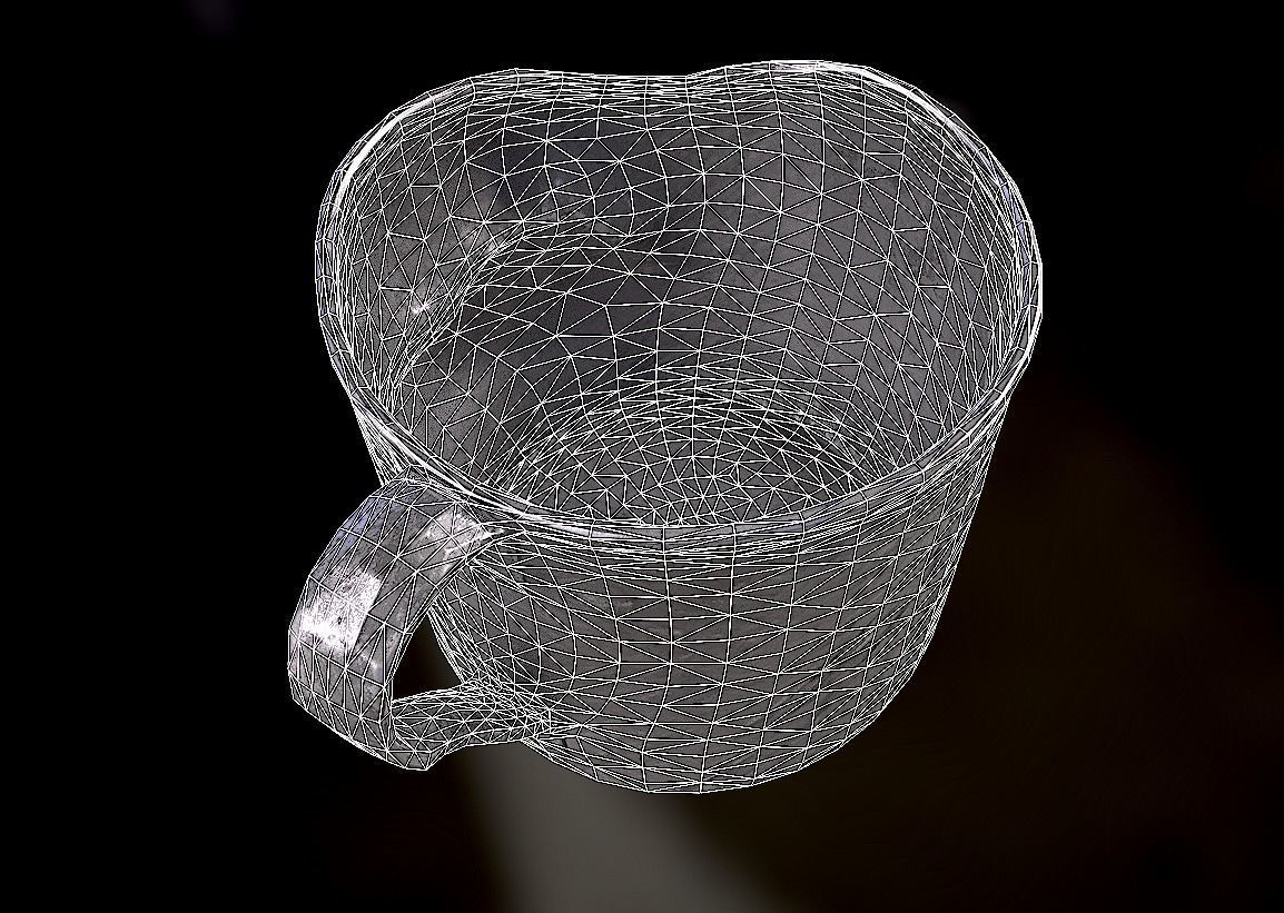 Old Cup Low-poly 3D model_13