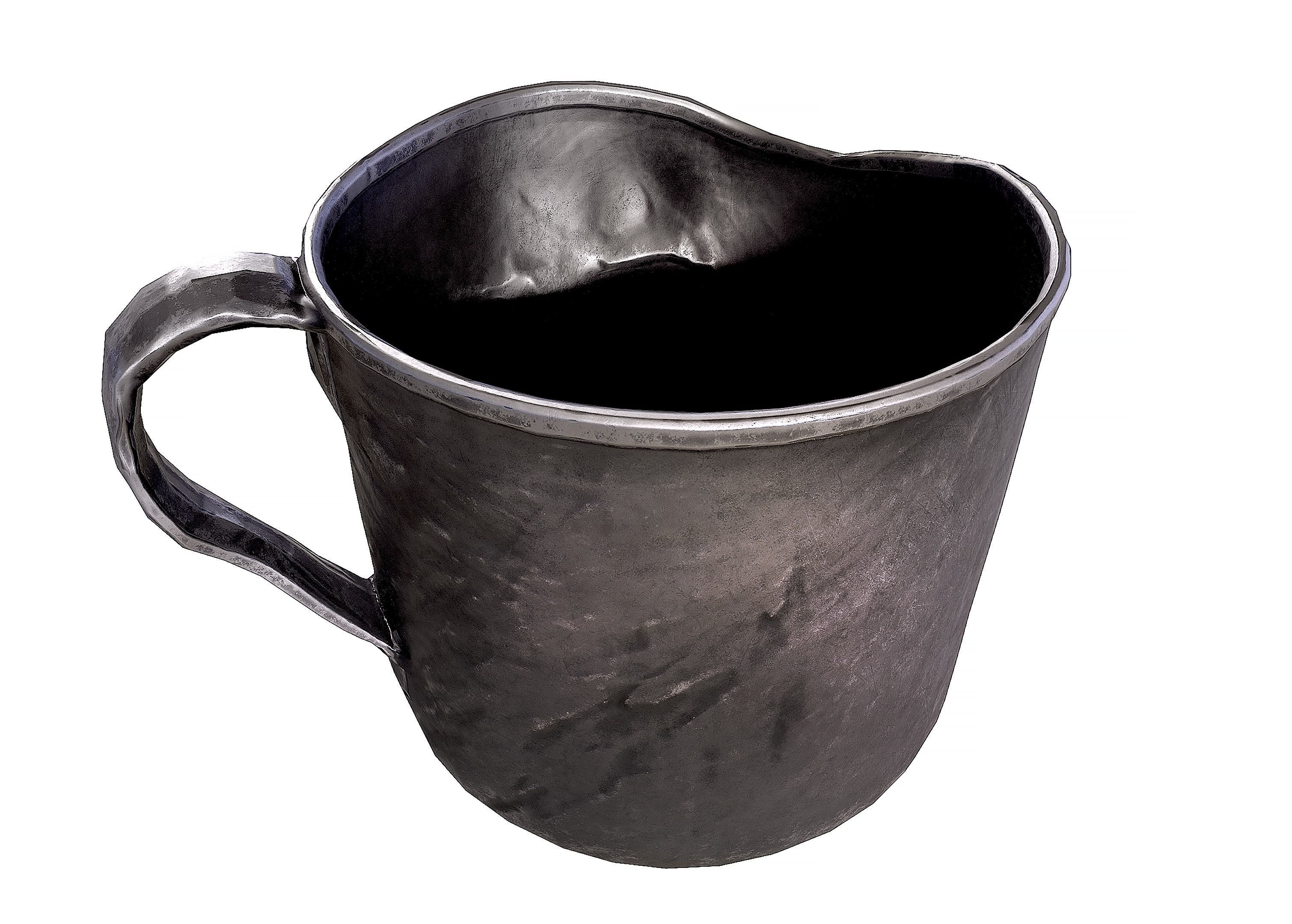 Old Cup Low-poly 3D model_9