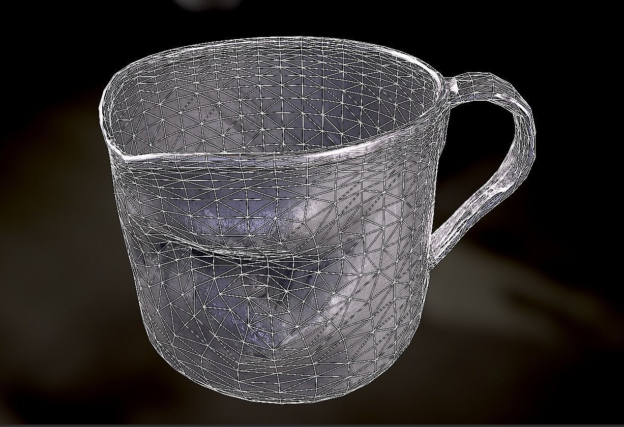 Old Cup Low-poly 3D model_15