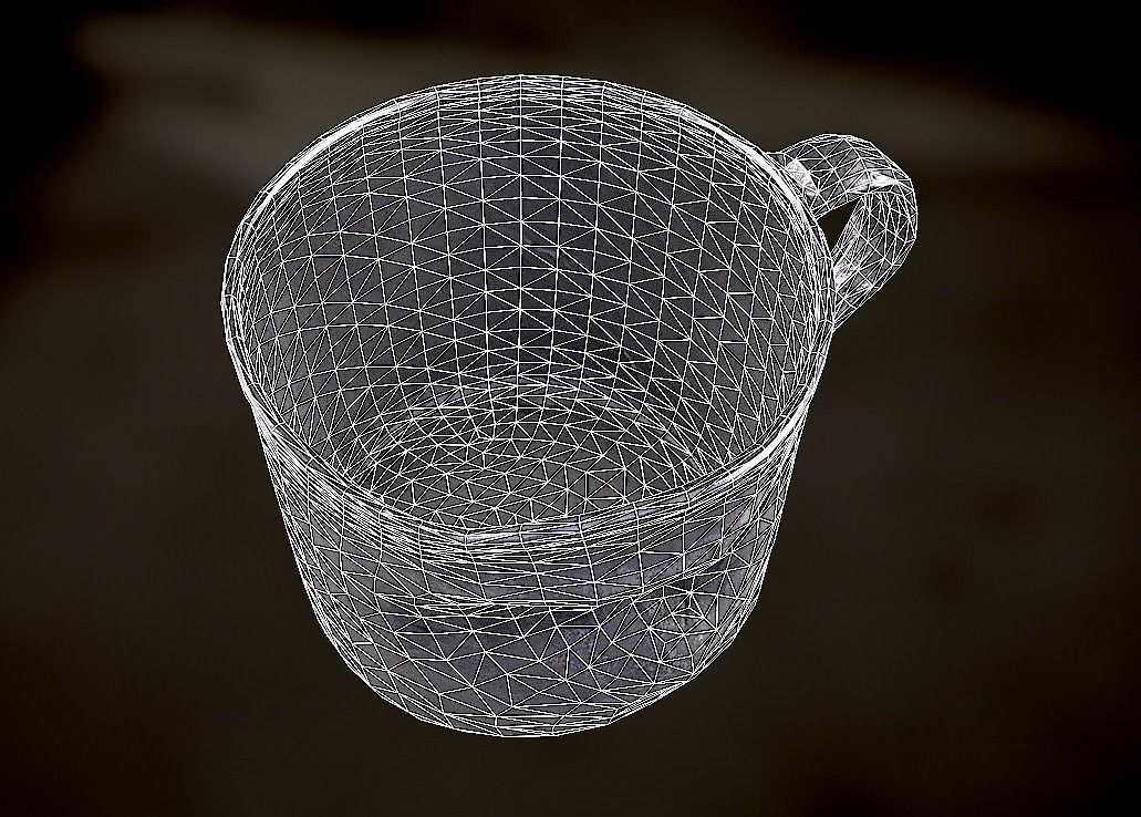 Old Cup Low-poly 3D model_14