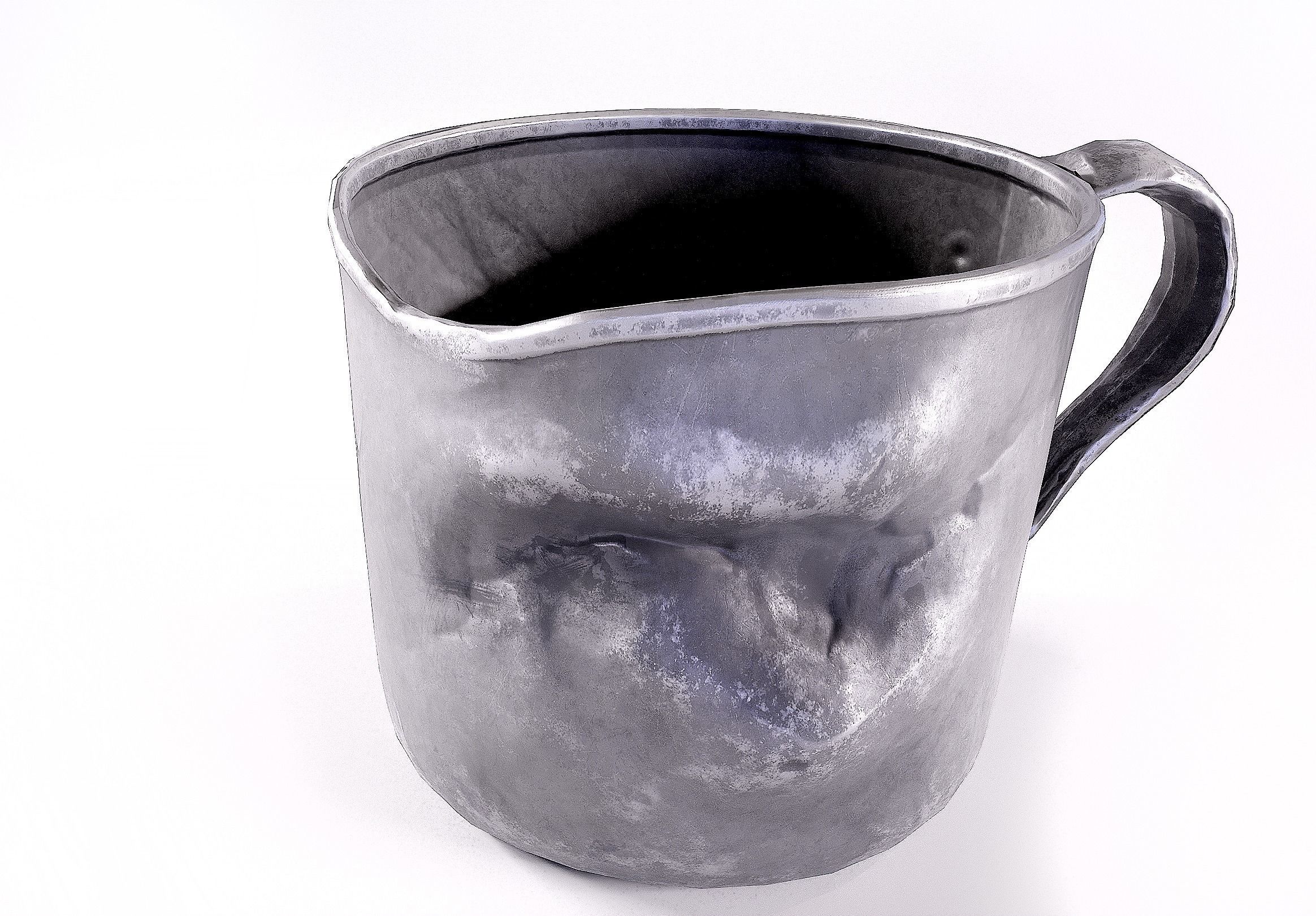 Old Cup Low-poly 3D model_3
