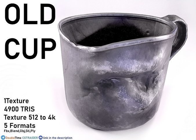 Old Cup Low-poly 3D model