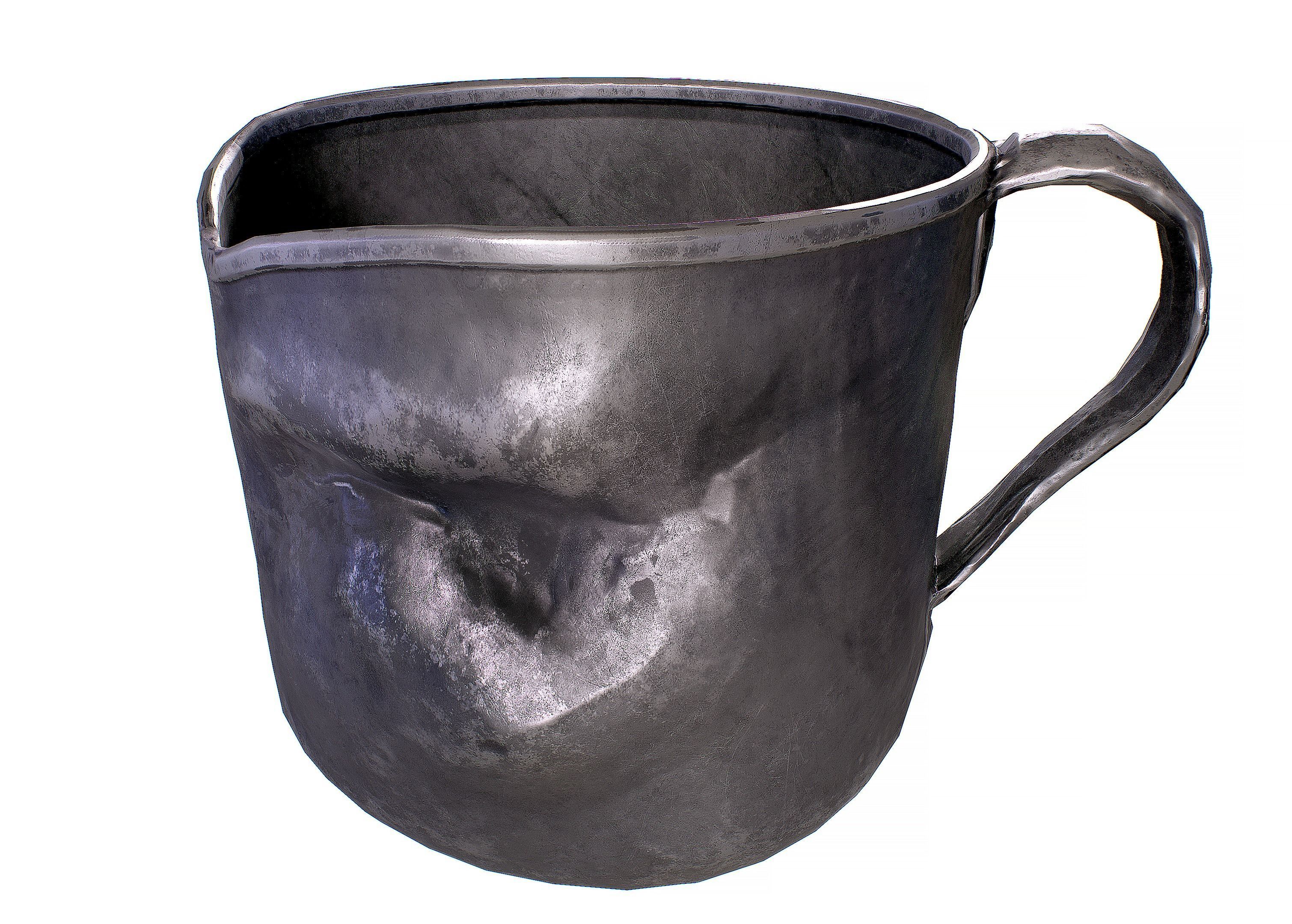 Old Cup Low-poly 3D model_8