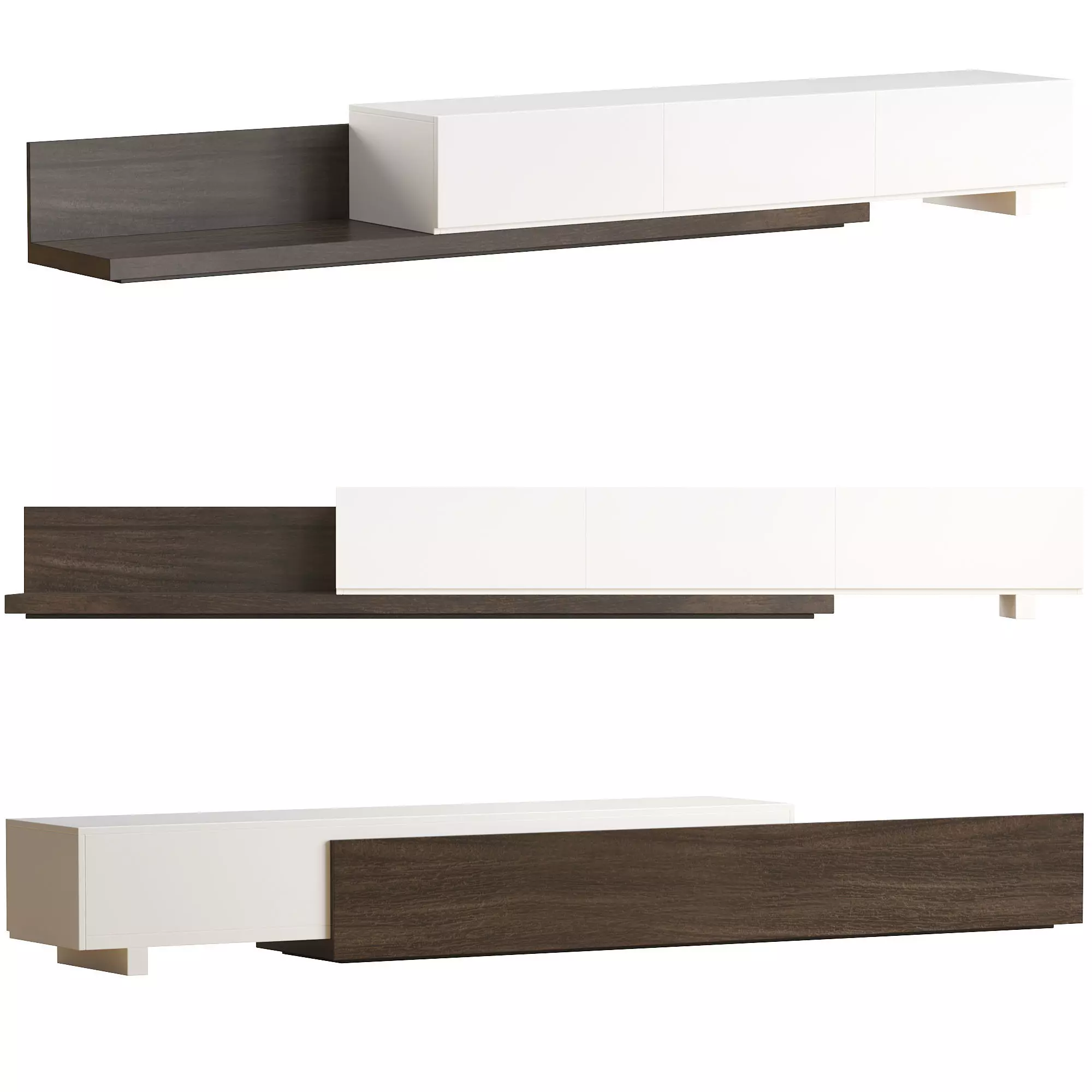 Kayla Rectangle TV Stand Free 3D model