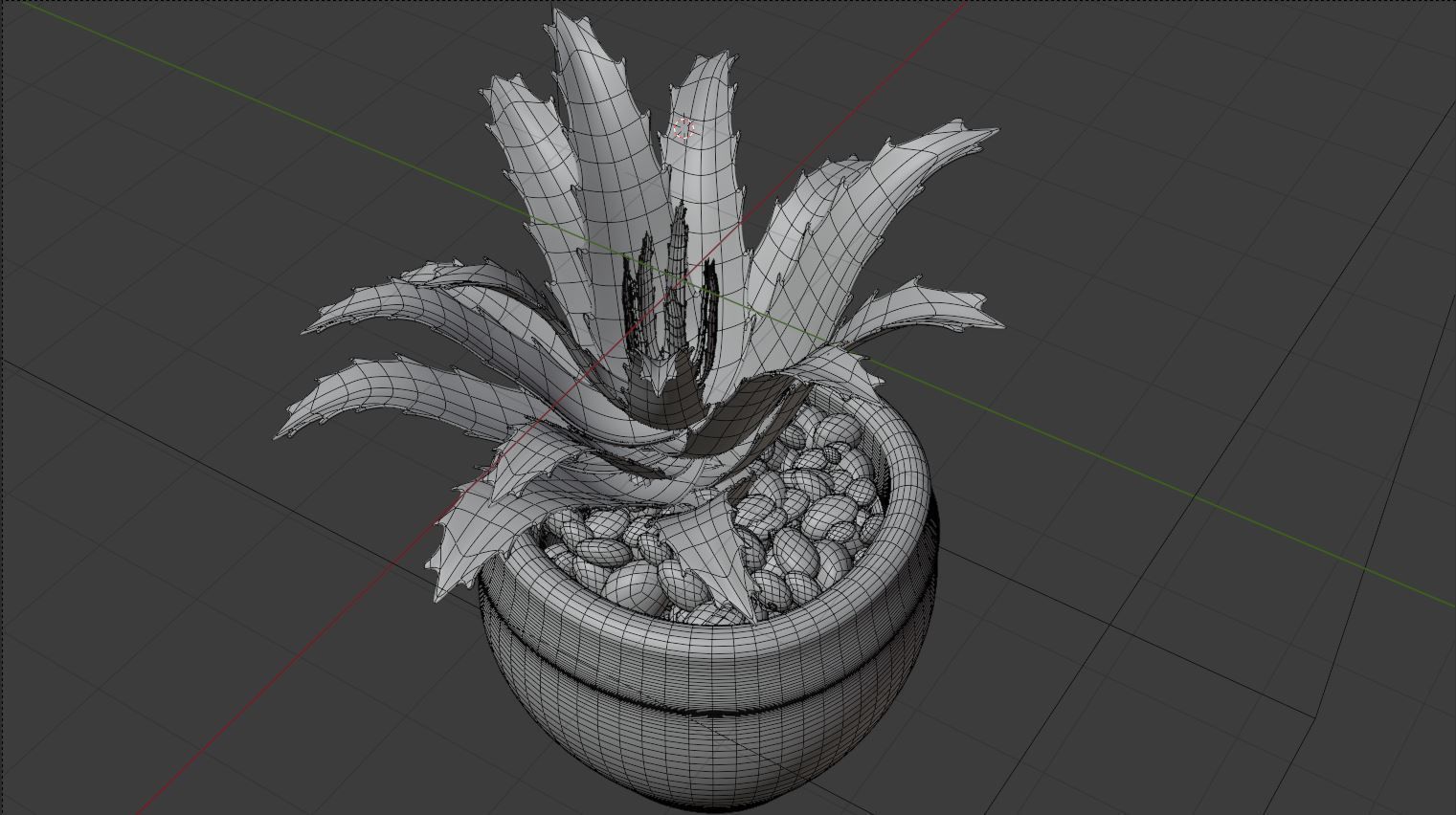succulent plant 3D model_4