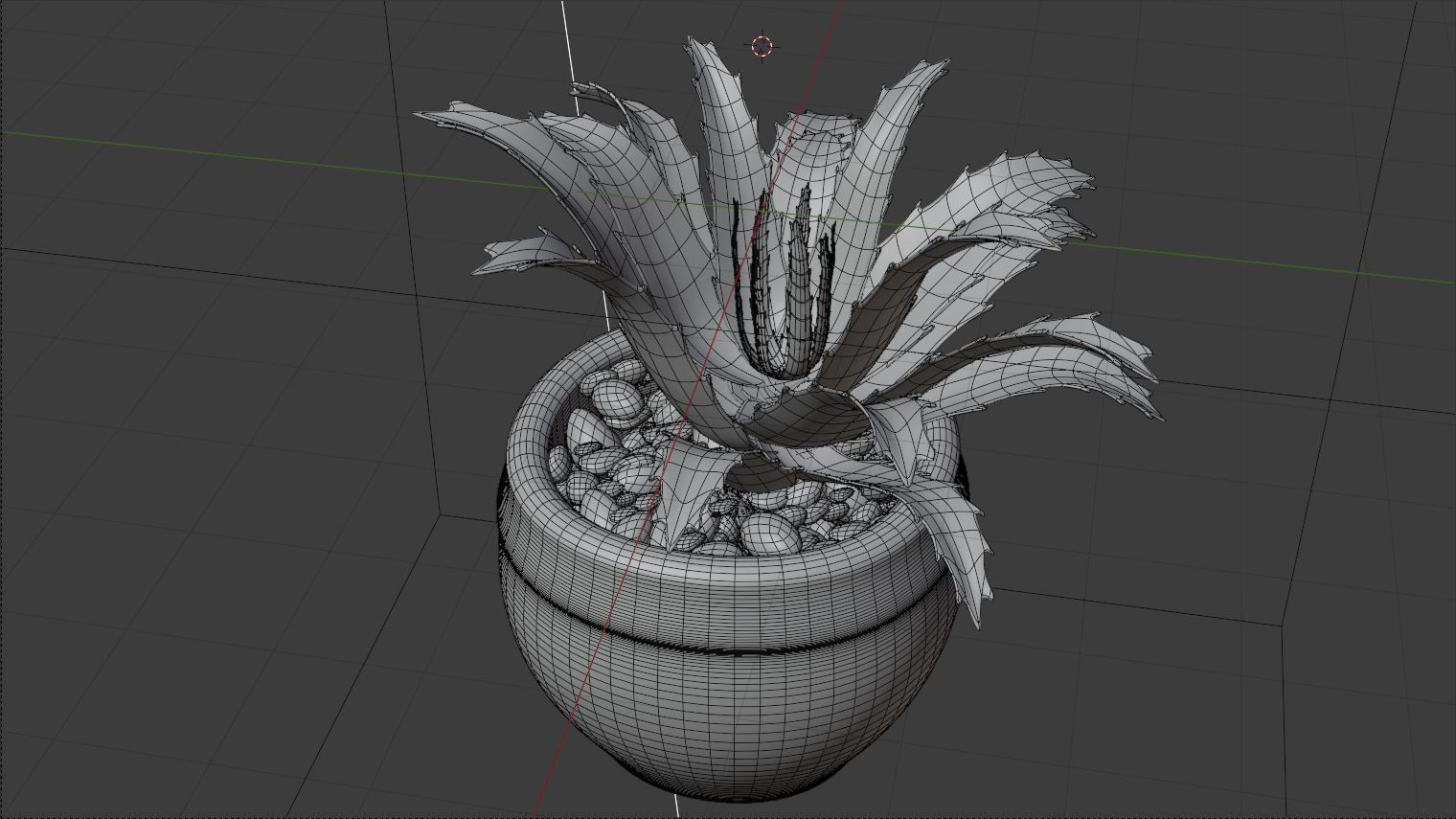succulent plant 3D model_6