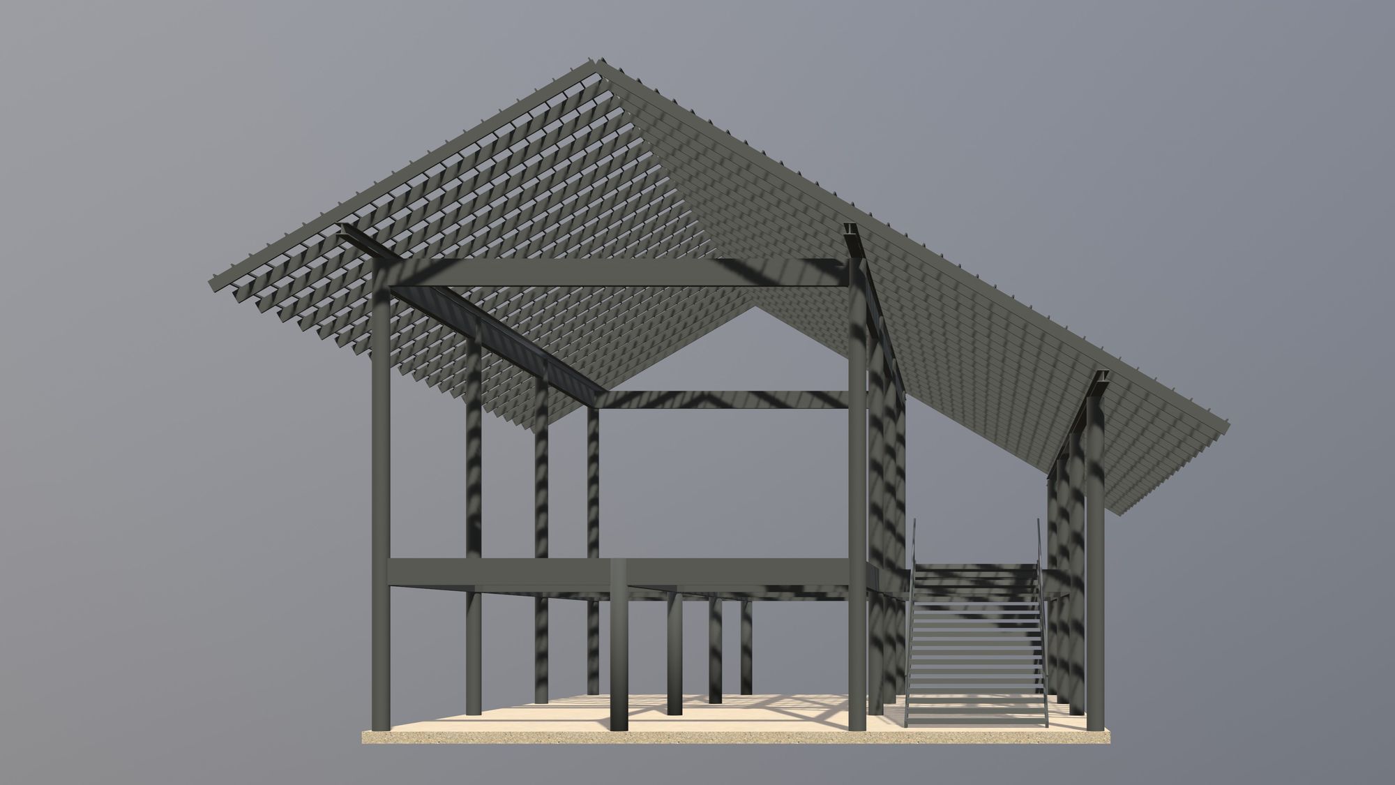 Tropical house structure 3D model_11