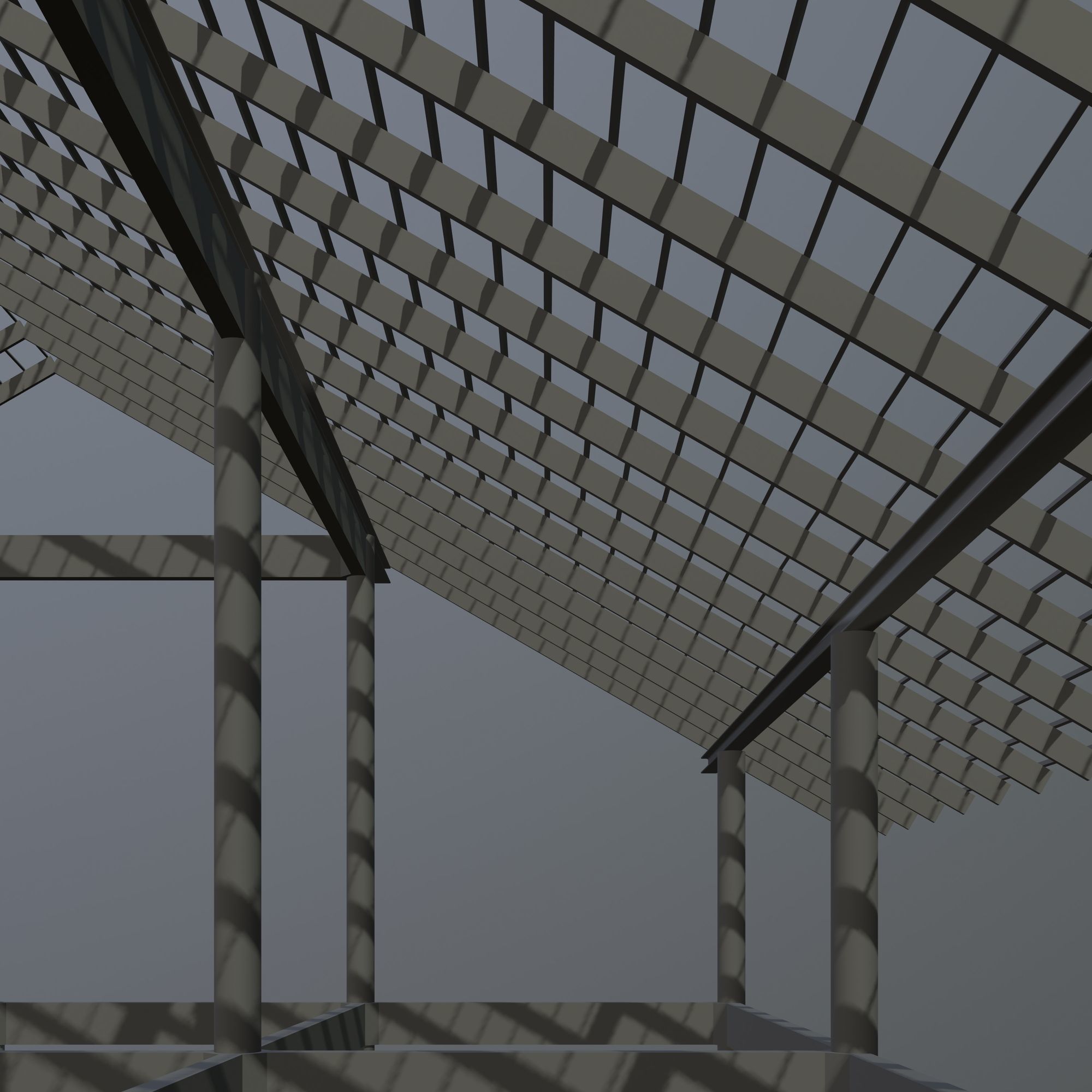 Tropical house structure 3D model_9