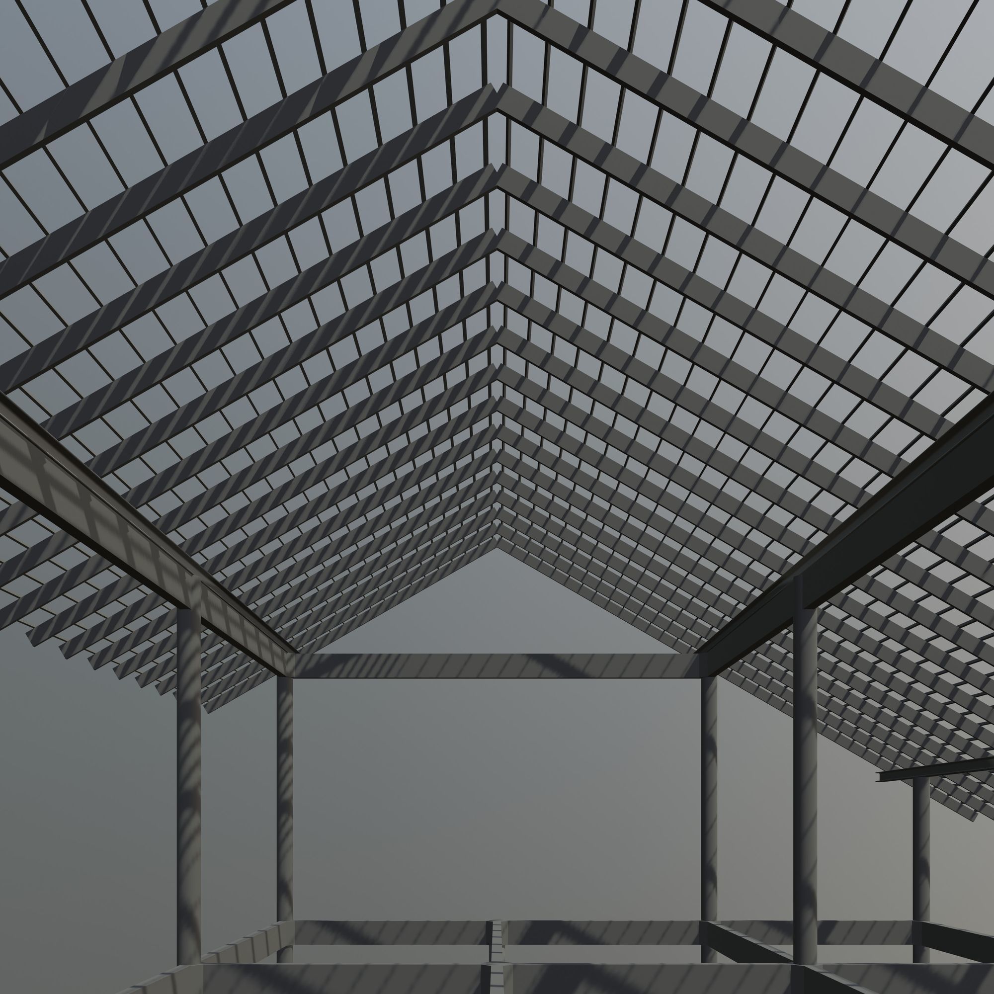 Tropical house structure 3D model_6