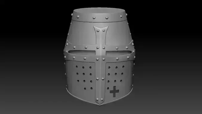 High-poly model knight helmet 3D model