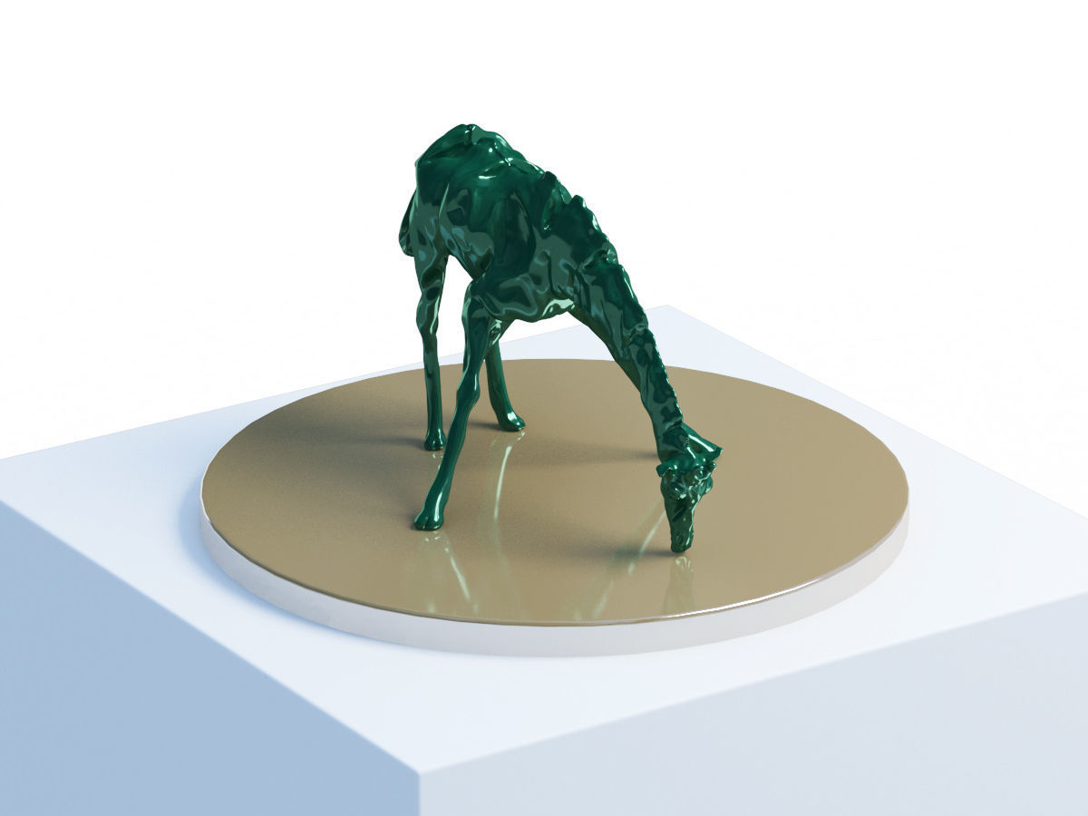 giraffe sculpture 3D print model_1