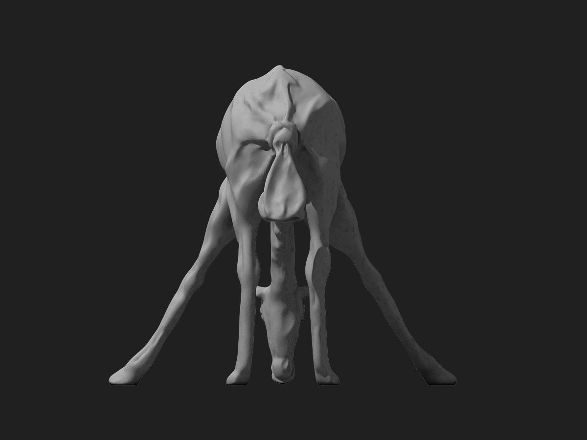 giraffe sculpture 3D print model_6
