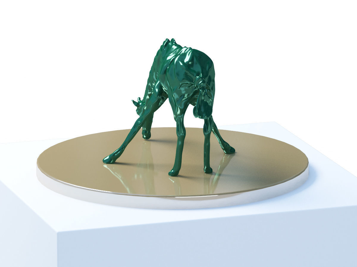 giraffe sculpture 3D print model_2