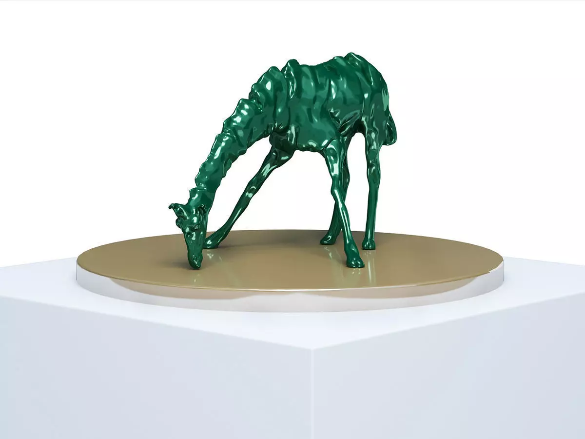giraffe sculpture 3D print model_0