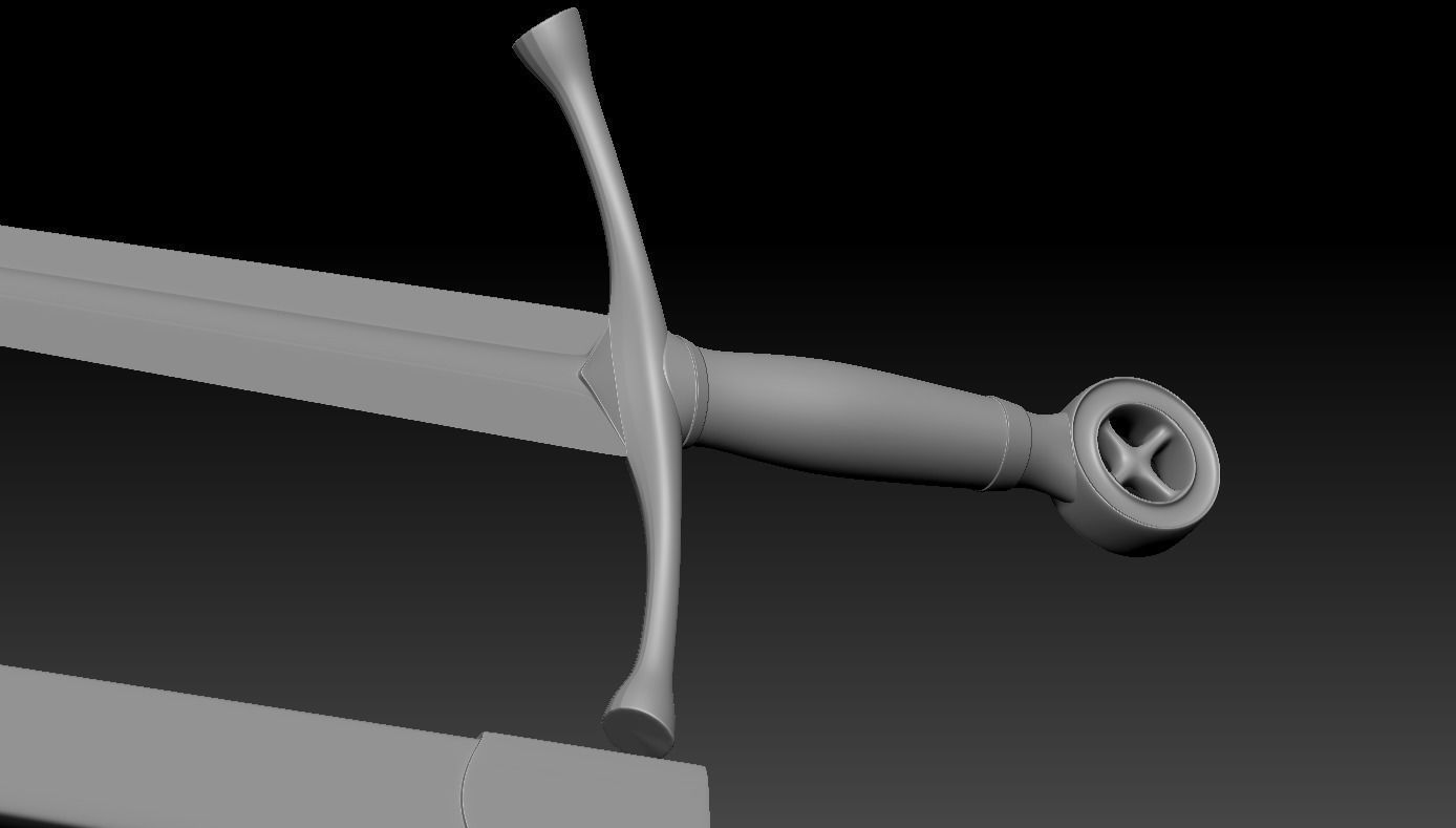 High-poly model sword sheath 3D model_6