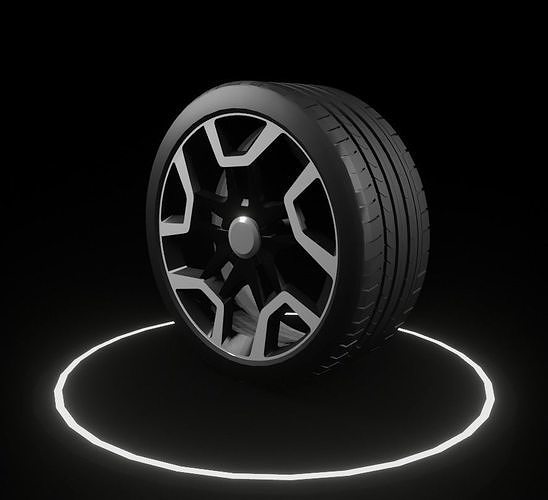 sport car wheel  Low-poly 3D model