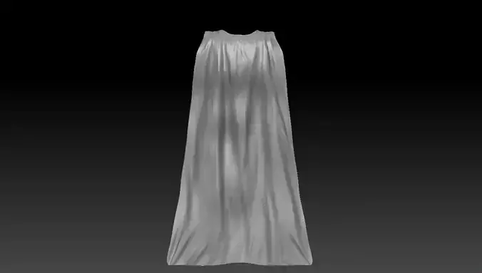 High-poly model knight cloak