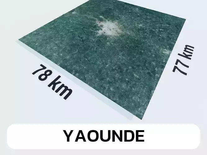 Yaounde Cameroon City Landscape 3D Model