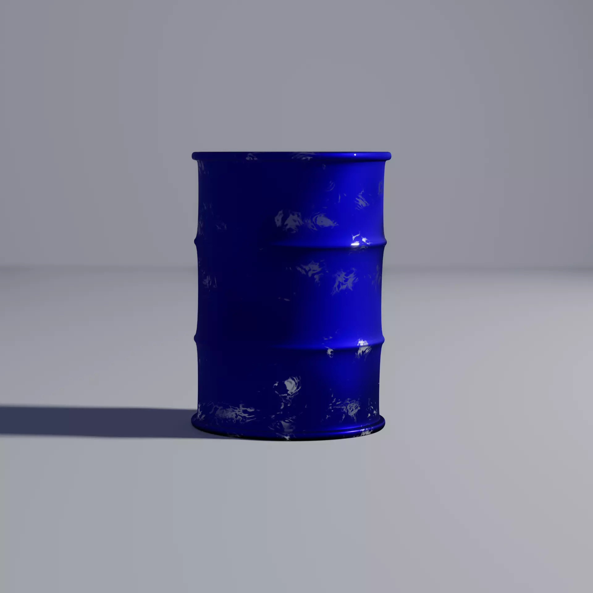 Oil barrel Low-poly 3D model_0