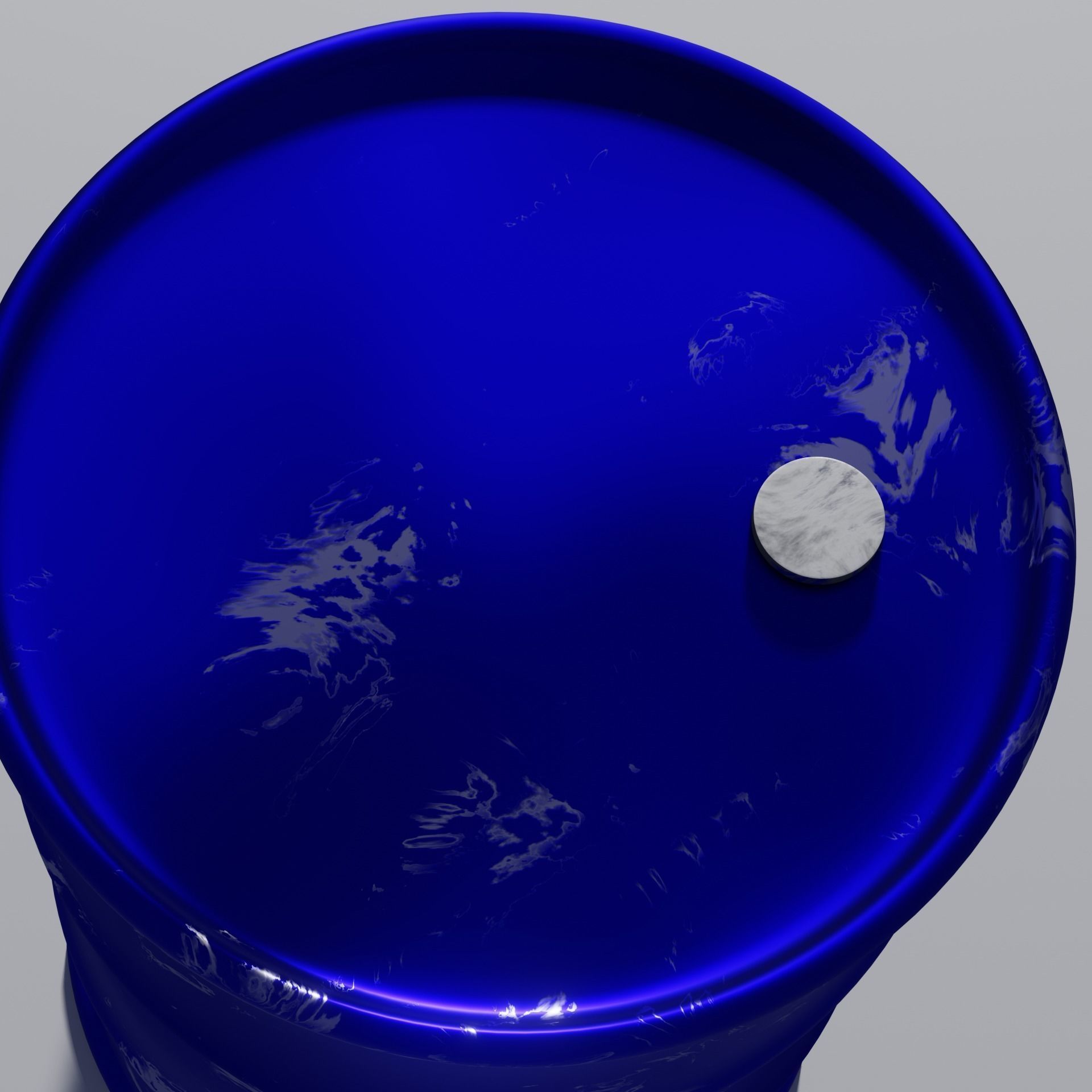 Oil barrel Low-poly 3D model_1