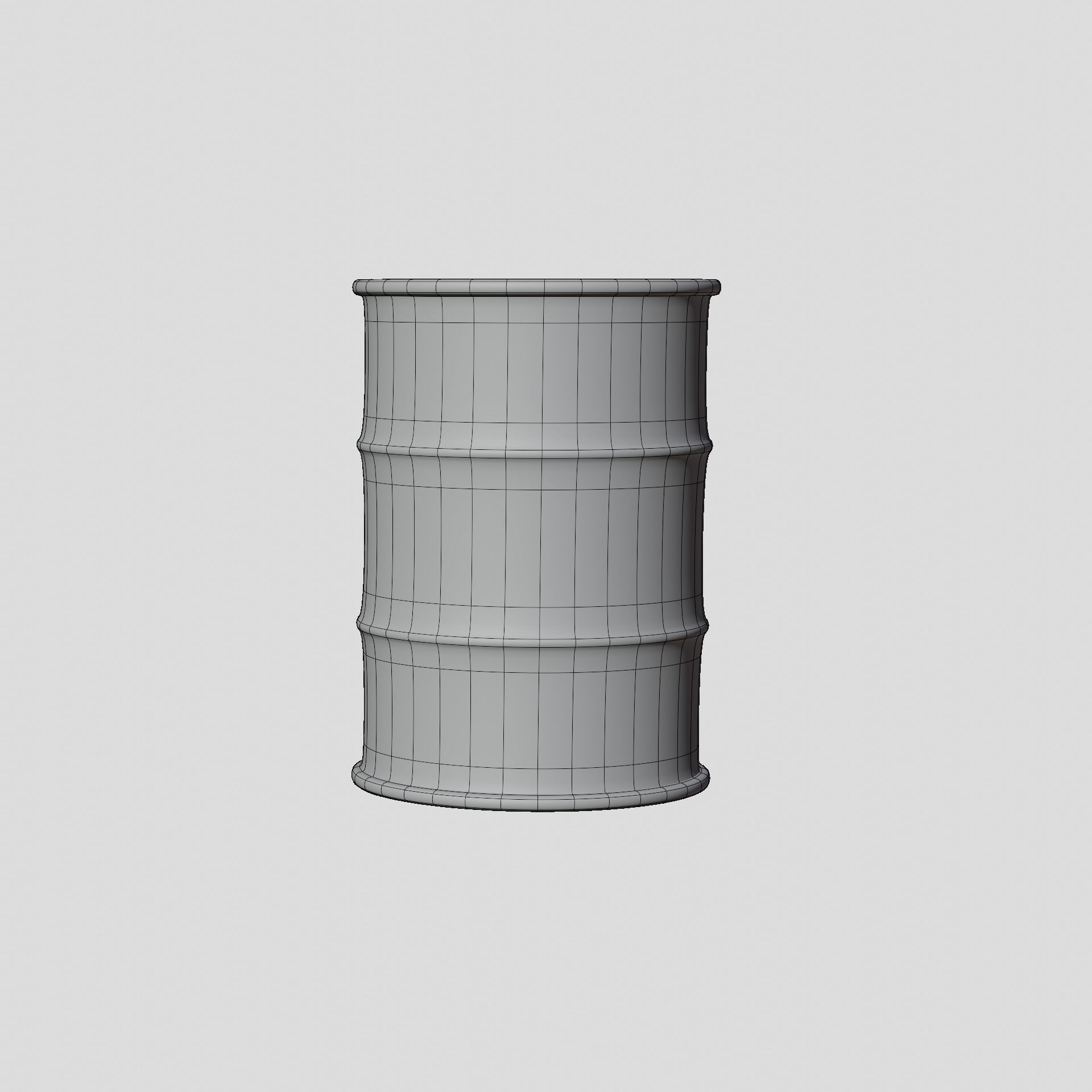 Oil barrel Low-poly 3D model_3