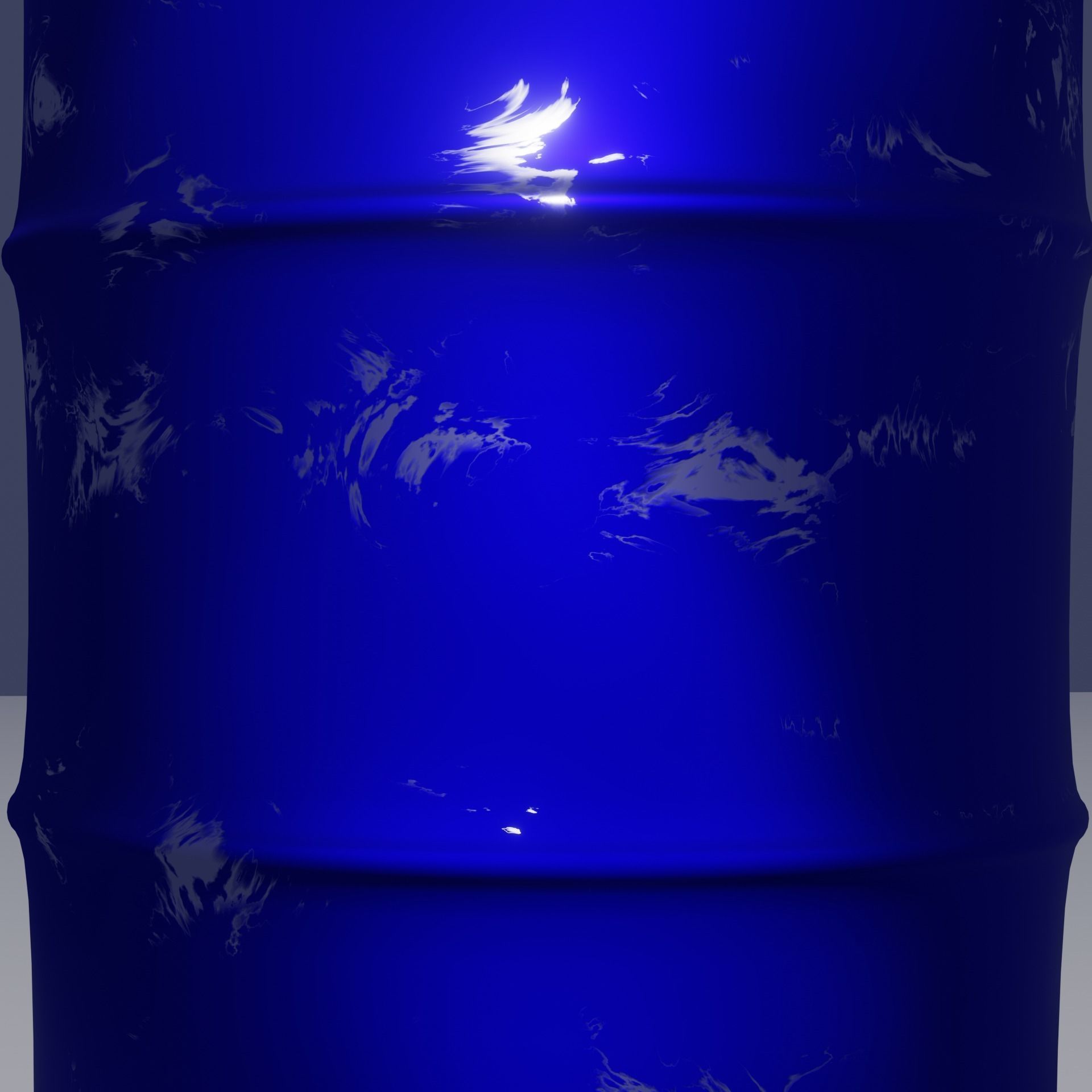 Oil barrel Low-poly 3D model_2